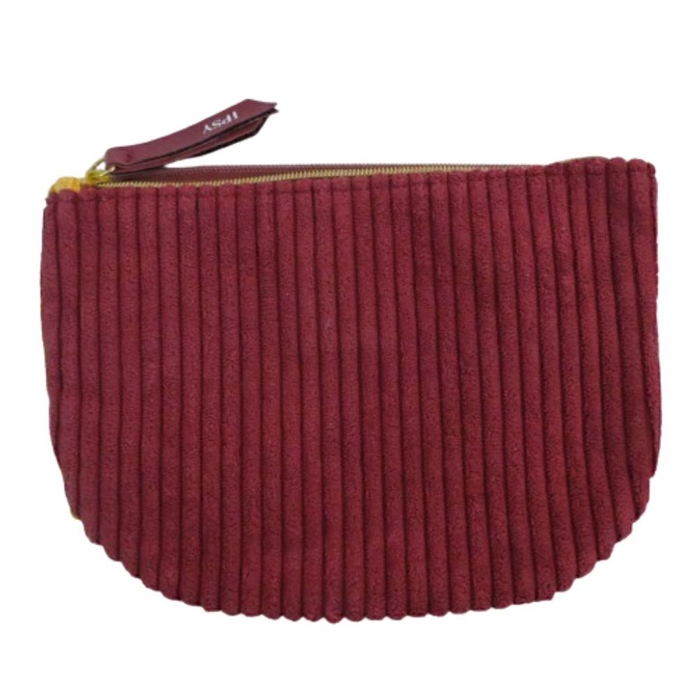 🐈 3/$15 - New IPSY Glam Bag -Pink/Yellow Cord - Makeup Bag Travel